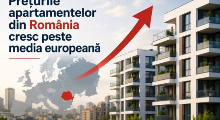 Preturile apartamentelor din România cresc peste media europeană