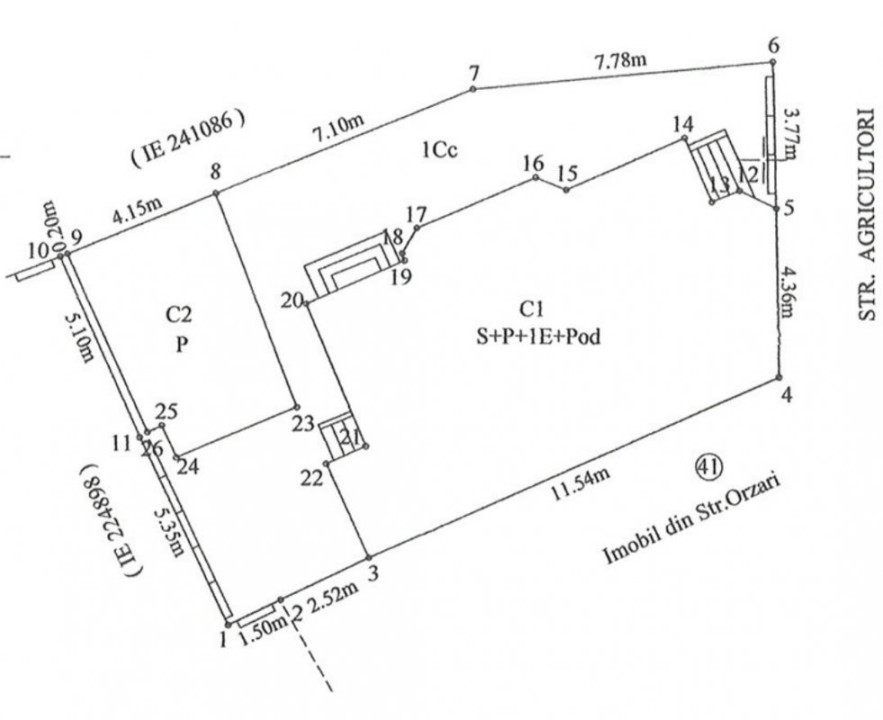 Casa individuala S+P+1E+Pod 280 mp LOT 475 mp P-ta Muncii, str.Agricultori
