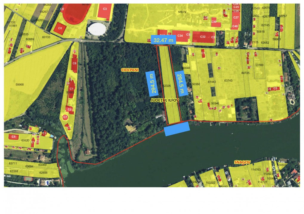 Teren intravilan unic in Izvorani! 12.000 mp cu 44 m deschidere la LAC