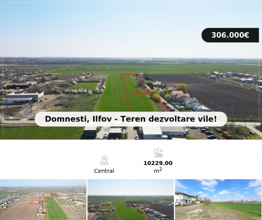 Domnesti, Ilfov - Teren dezvoltare 22 vile