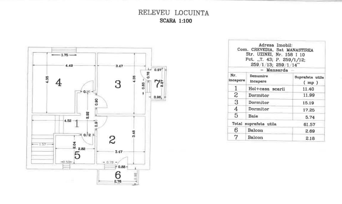 MANASTIREA-BUFTEA, CASA 150 MP, LOT 700 MP