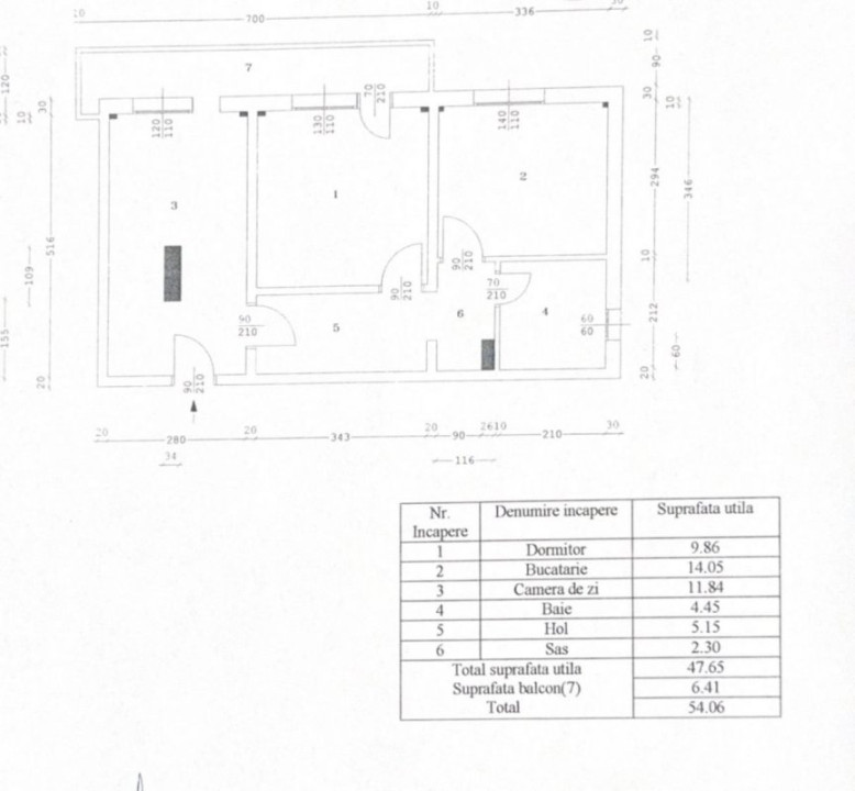 Apartament Decomandat, 2 Camere – Confort și Funcționalitate