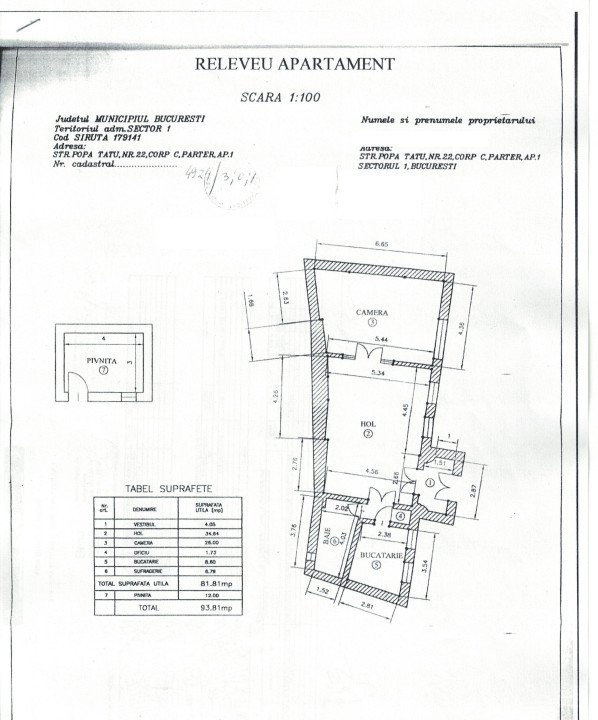 Vila boiereasca cu curte - str. Popa Tatu - Cismigiu