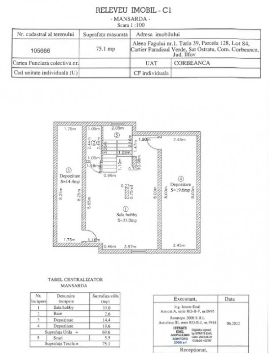 CORBEANCA-PARADISUL VERDE VILA P+E+M 507 MP, LOT 1095 MP 