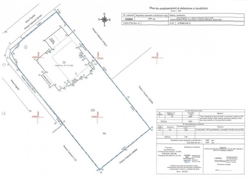 CORBEANCA-PARADISUL VERDE VILA P+E+M 507 MP, LOT 1095 MP 