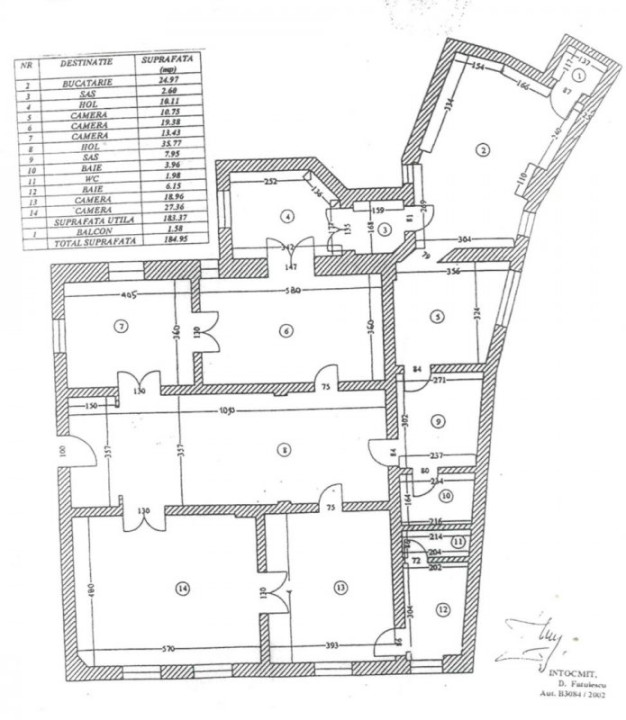 ARMENEASCA Apartament 6 camere 190 MP!