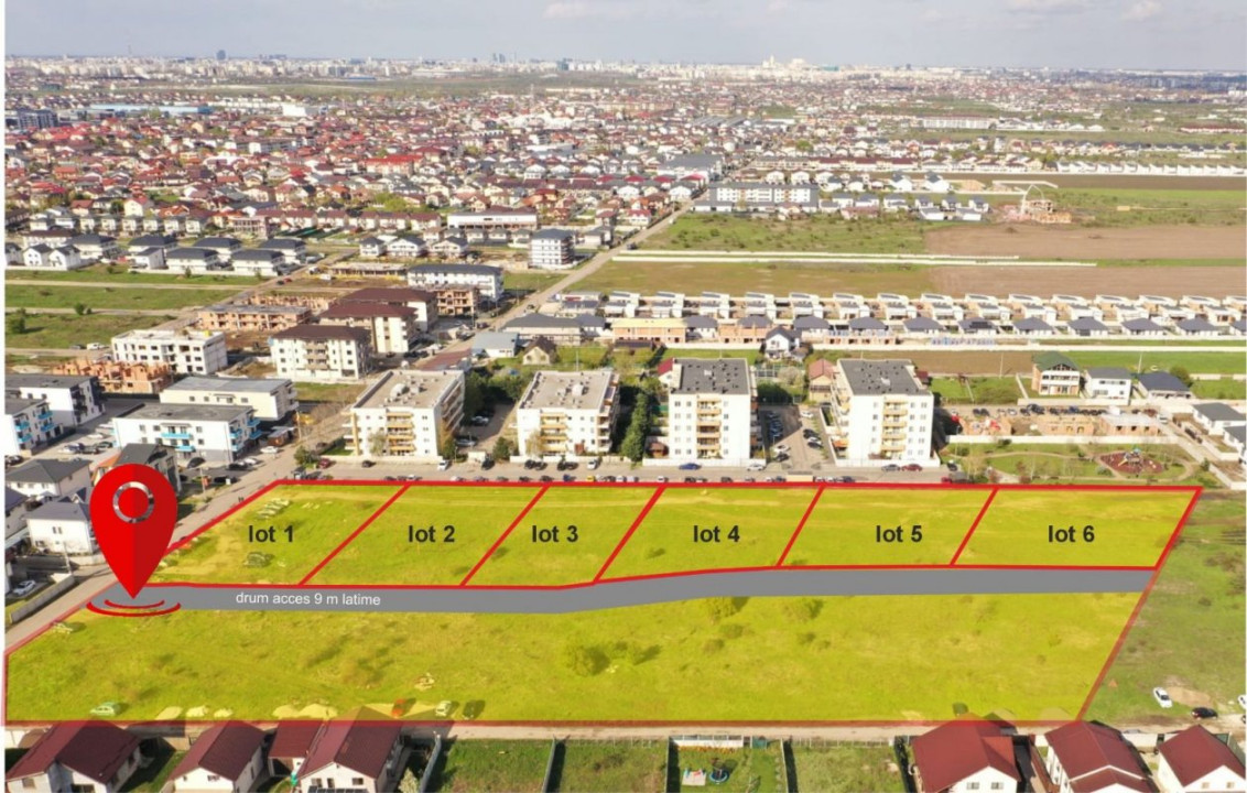 Loturi pt dezvoltare imobiliară Bragadiru, str. Crișul Repede | S+P+4+5R |