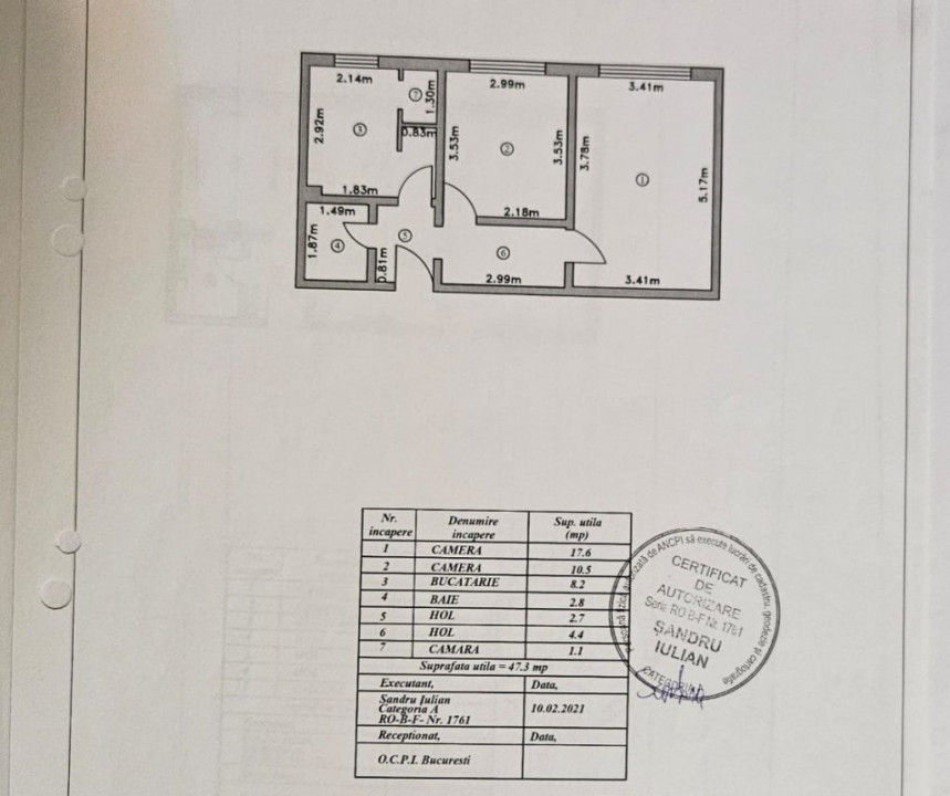 Apartament decomandat etaj 1 vedere libera 