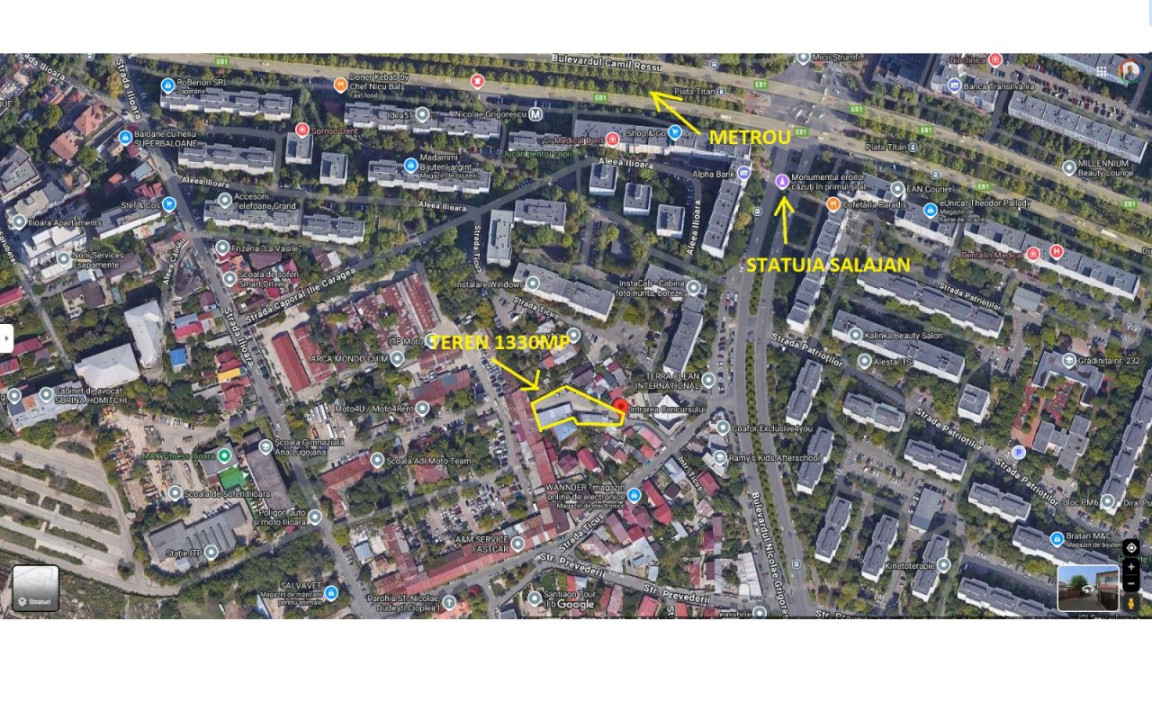 Teren 1330mp Grigorescu metrou Dristor Salajan