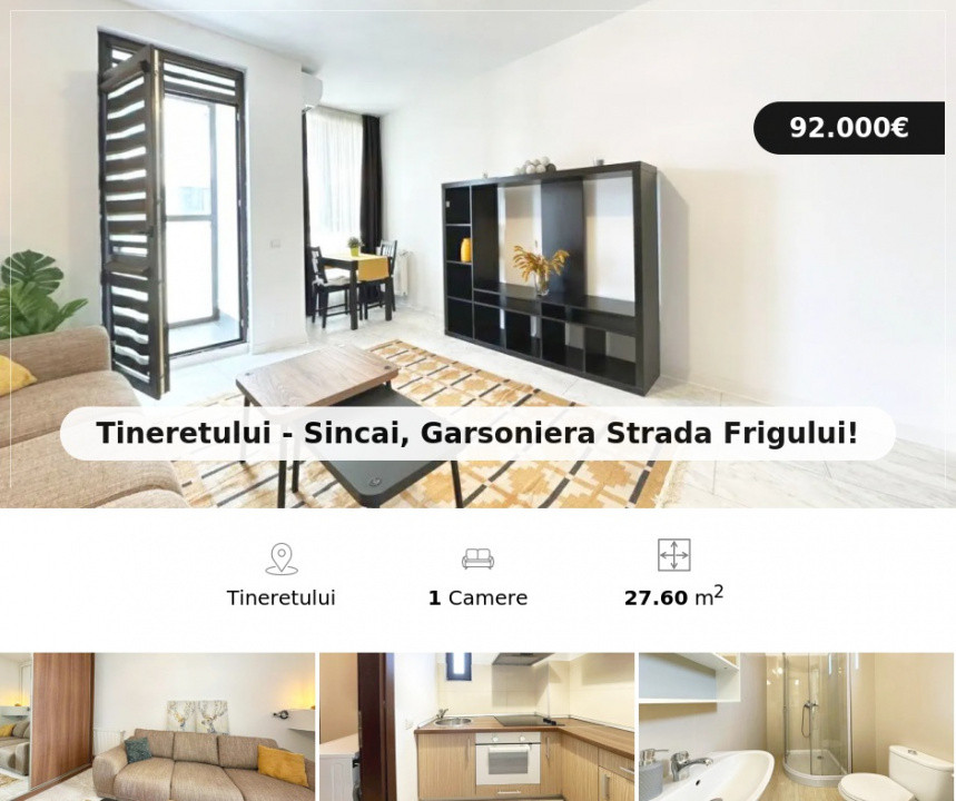 Tineretului - Sincai, Garsoniera Strada Frigului!