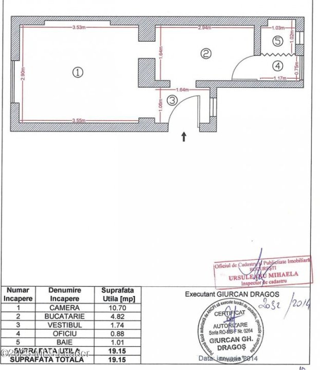 Garsoniera pentru investitie  langa Facultatea de Arte