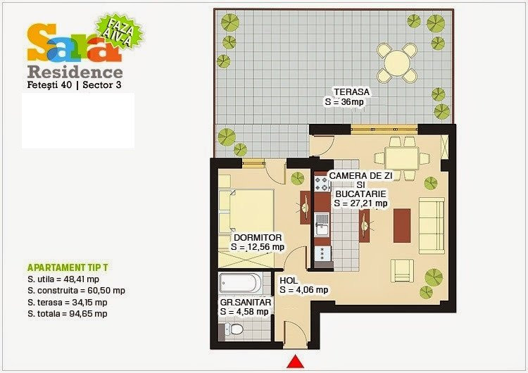 2 camere - curte 36mp - Ozana - str. Fetesti
