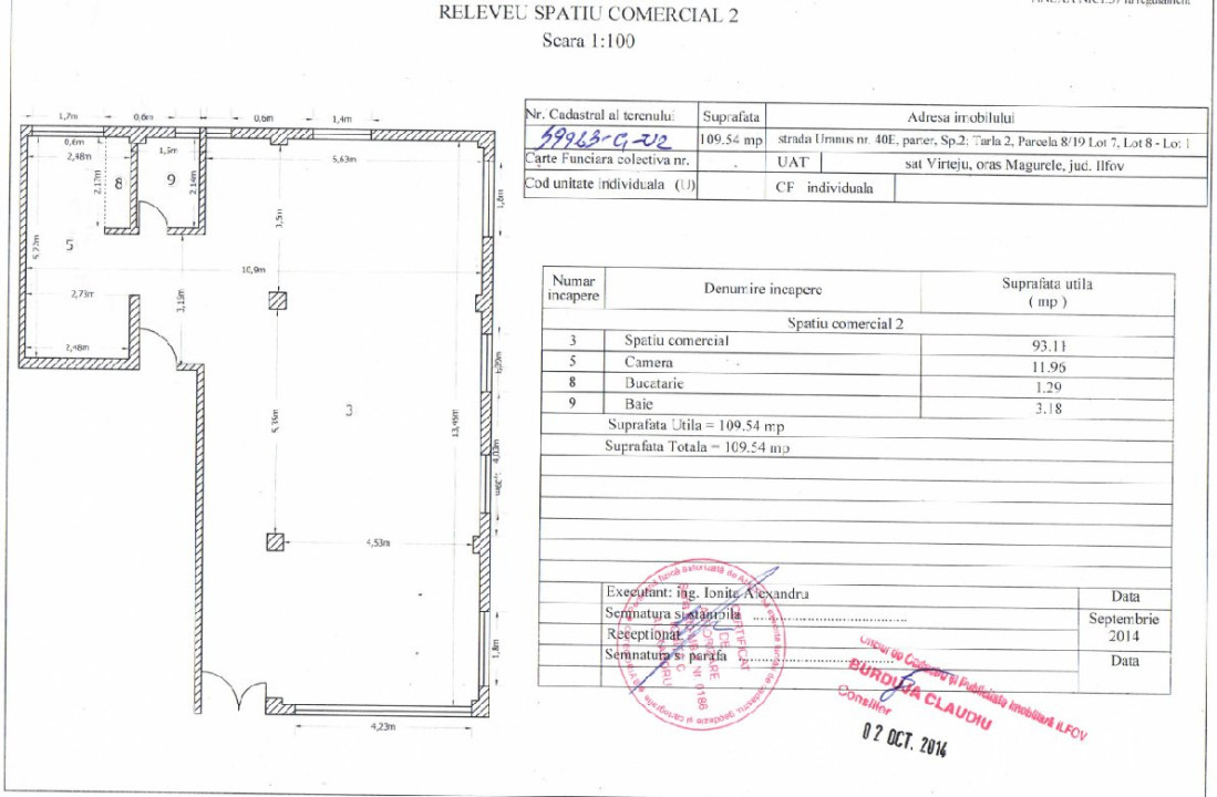 Spatiu Comercial 110 MP+2 locuri parcare New Residence