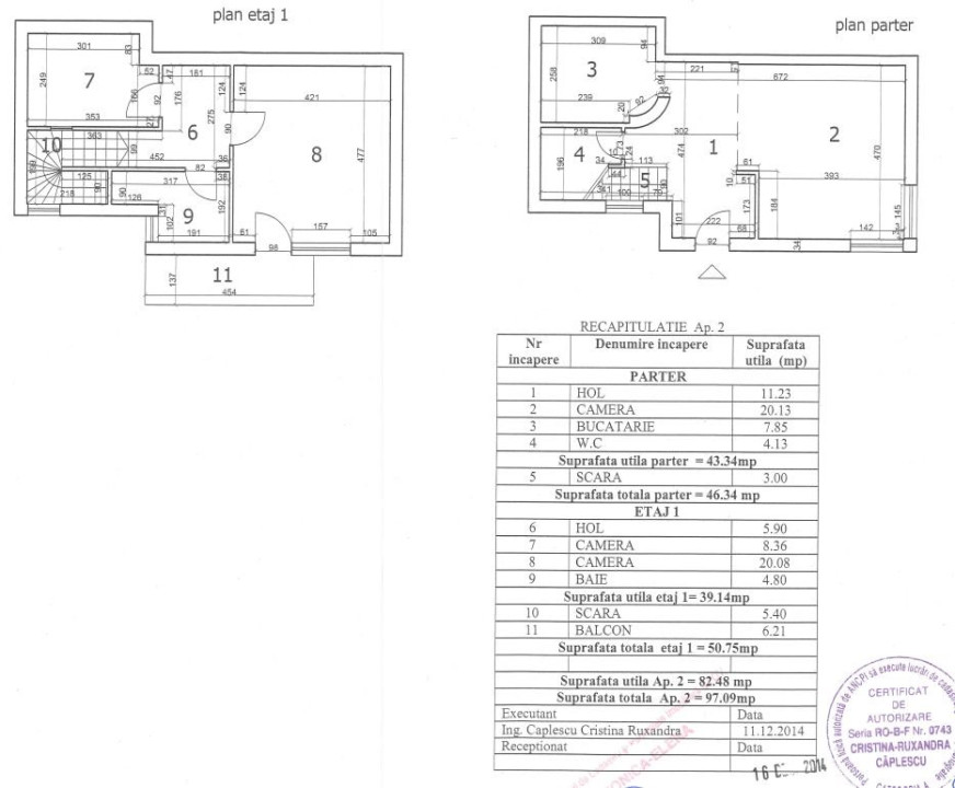 CORBEANCA-OSTRATU, DUPLEX 97 MP