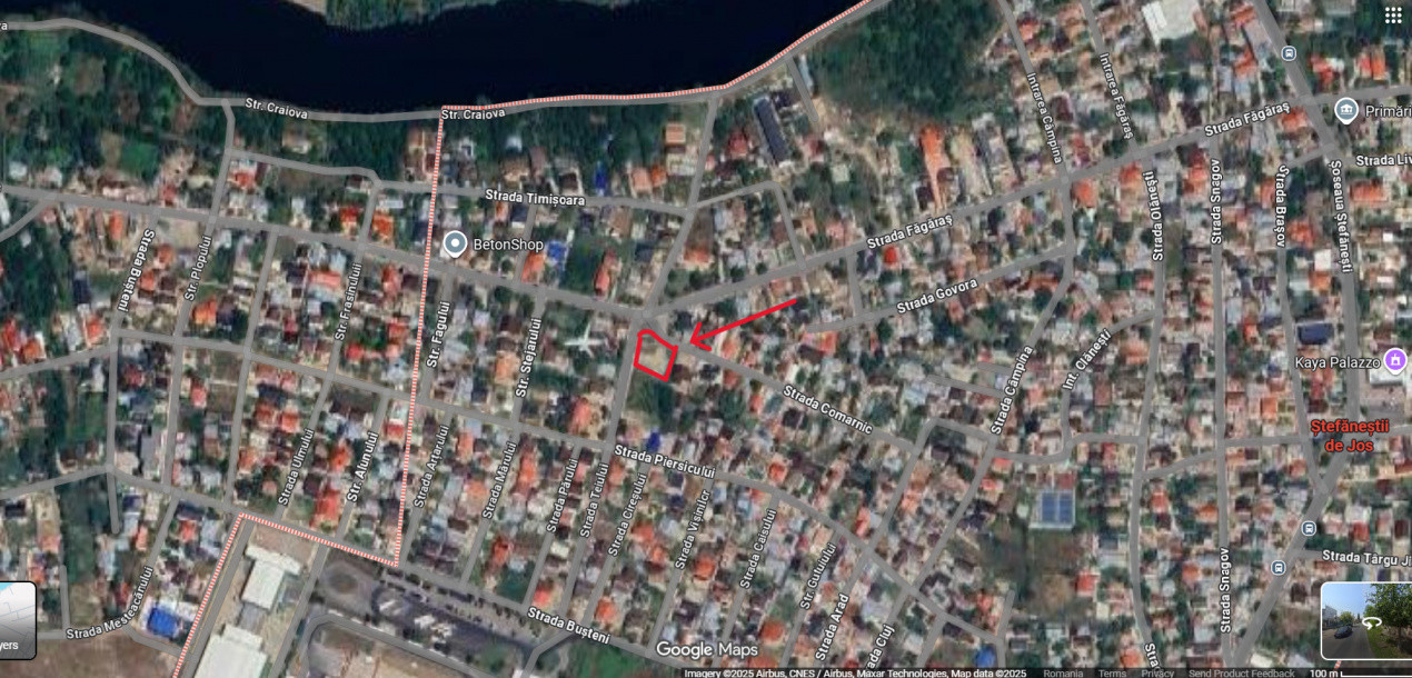 Oportunitate - vanzare teren 1269mp in centrul loc. Stefanestii de Jos