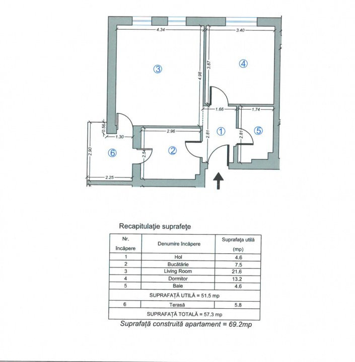 Apartament 2 camere | 57,3 mp | H Pipera Lake