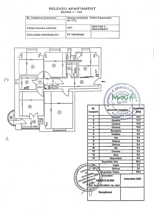 Apartament cu 4 camere Calea Calarasi - vedere laterala