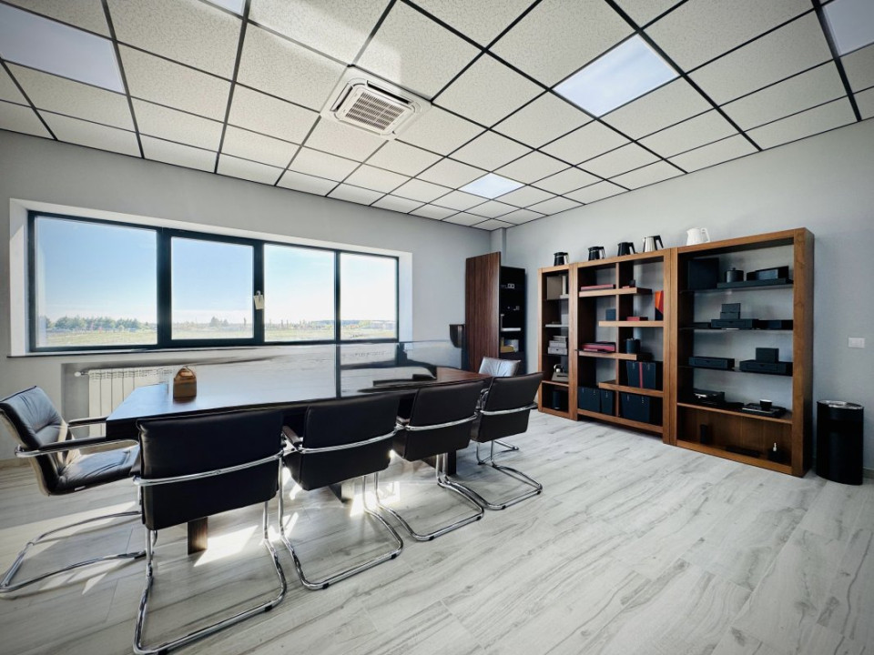 Hală + sediu firmă (locuință de serviciu) + teren de vânzare în Balotești, Ilfov