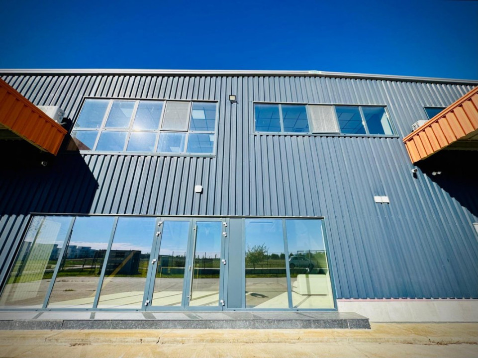 Hală + sediu firmă (locuință de serviciu) + teren de vânzare în Balotești, Ilfov