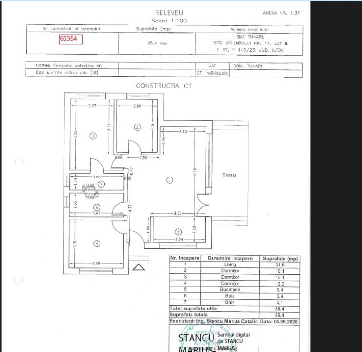 Casa individuala | 4 camere | Lot 300mp | Orientului 11 | TVA inclus | Tunari