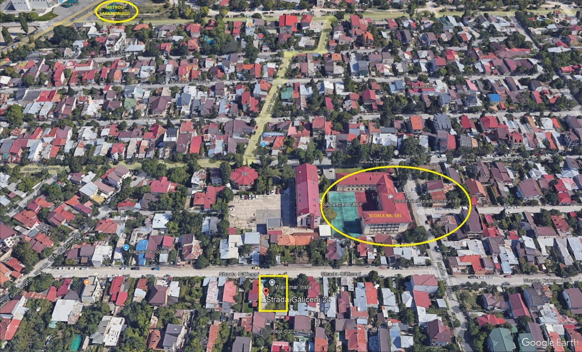 Teren 483 mp – Strada Galiceni 24 - Bucureștii Noi - metrou Laminorului