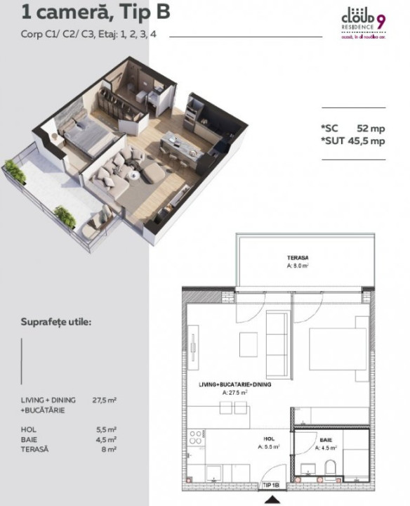 Studio | Cloud 9 Evolution | Investitie | 45.5 mp