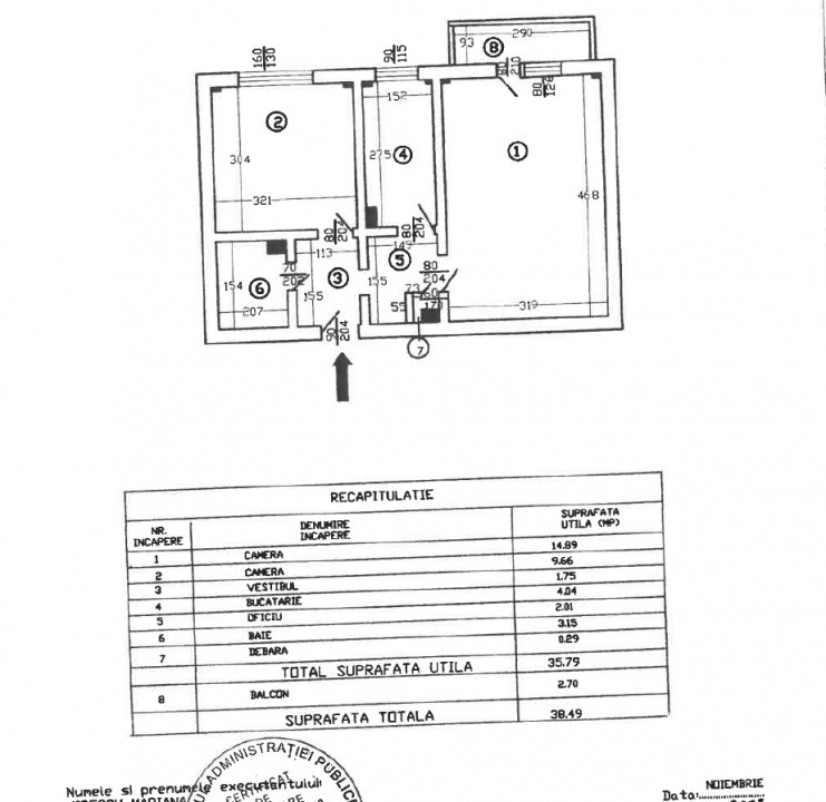 De vanzare 2 camere Lujerului - Ale Cetatuia(centrala proprie)