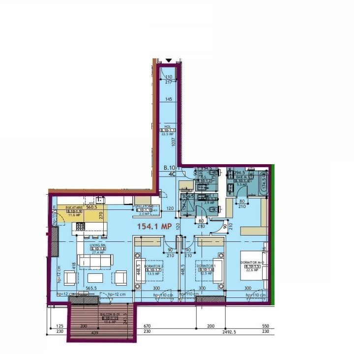 Panoramic View 16 Floor | 4 Rooms 154SQM + 2 Parking | One Verdi Park -Floreasca