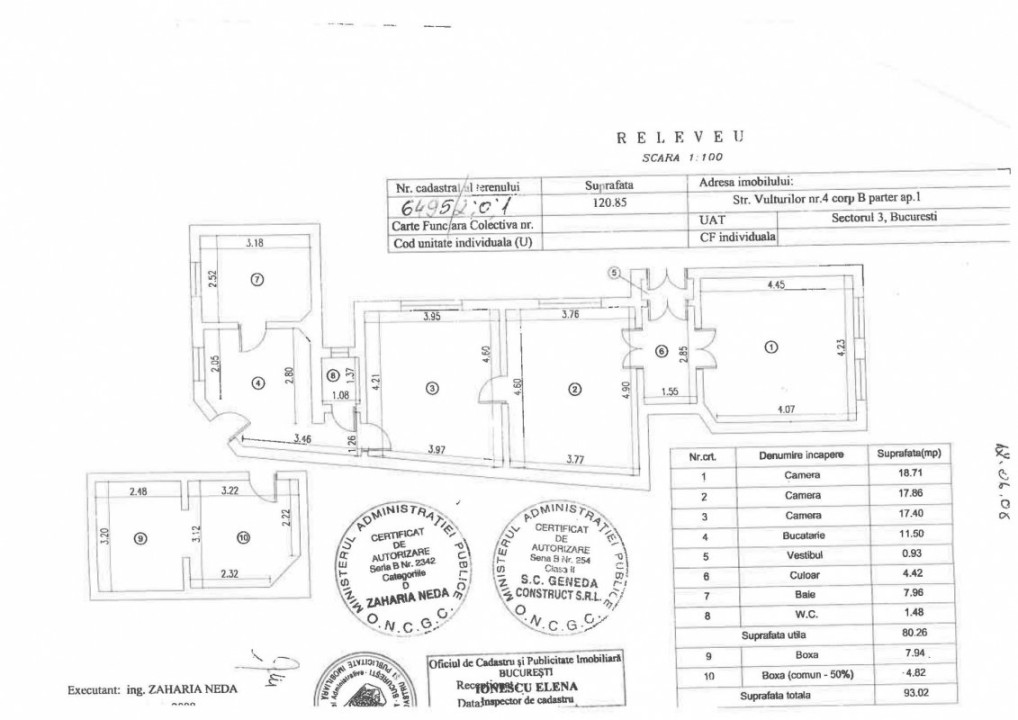 Apartament in vilă 3 camere, curte 40mp - Nerva Traian