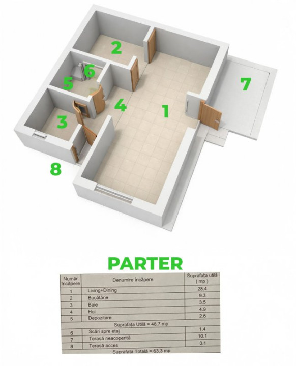 Vila Berceni mutare imediata mobilata si utilata, acasa din prima zi!