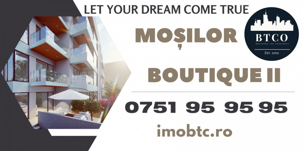 Mosilor Boutique II, apartament cu 2 camere, 2 bai. Discount special *