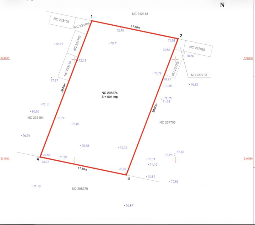 Teren intravilan 580 mp | Sector 3 | Deschidere 17 m