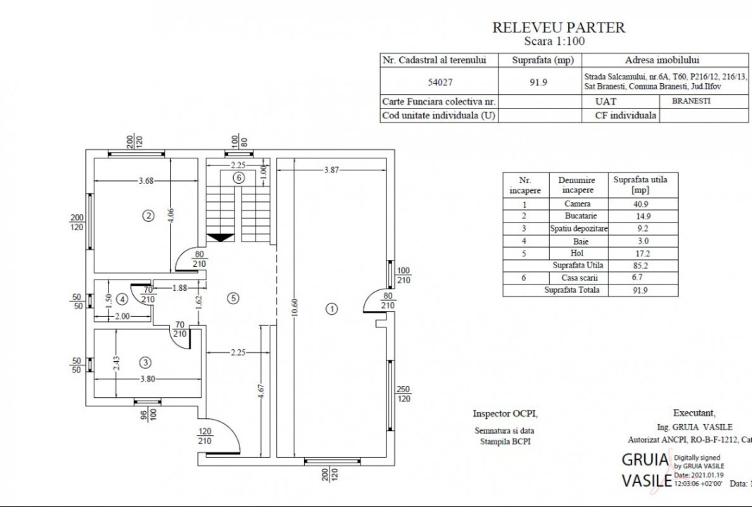 Vila de vanzare Branesti,, teren suplimentar,  gata de mutare si  acces rapid.