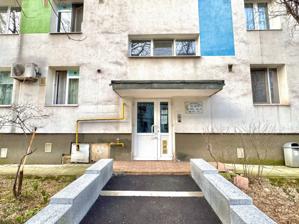 Garsonieră Decomandată 33mp. Bloc Reabilitat. Giurgiului, Grădiștea.