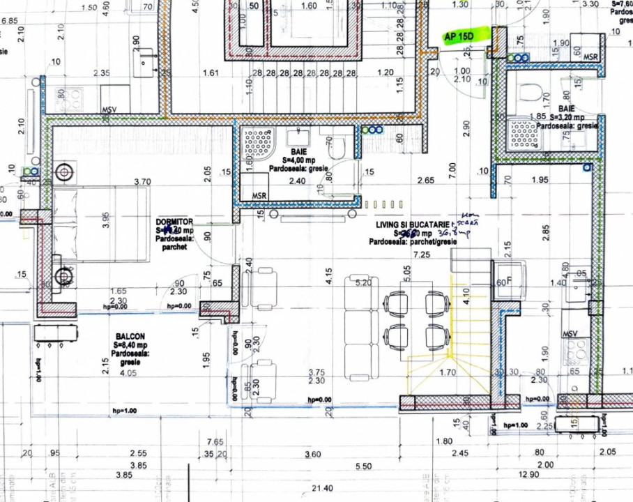 Dacia-Mosilor duplex cu vedere Sud