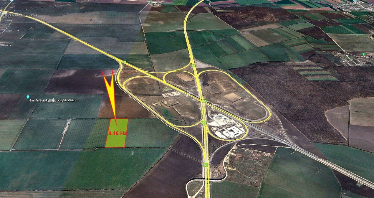 Teren Intravilan | Tunari 8,16 Ha | Nod A0-A3 | Terminal 2 Otopeni