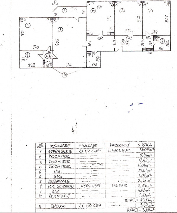 De vanzare 4 camere Ale Huedin 1, cu loc de parcare si centrala proprie