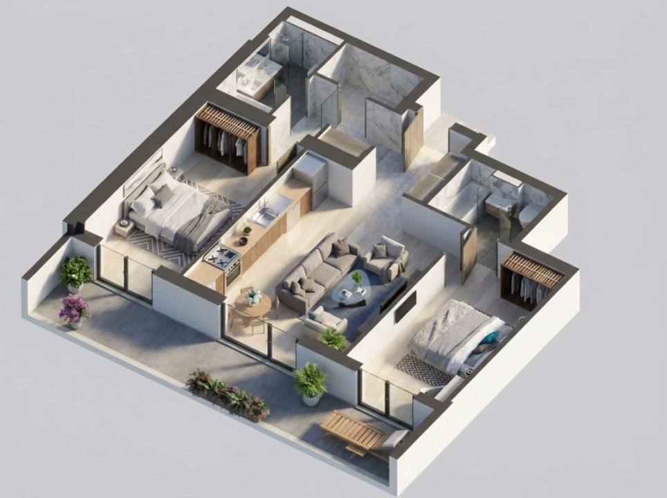 APARTAMENT 3 CAMERE IN COMPLEX CU PREMIU DE ARHITECTURA, PARC PRIVAT, LAC 