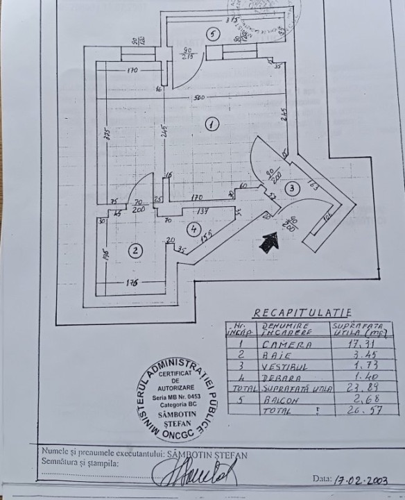  De vanzare apartament 1 camera | Str. Armand Calinescu