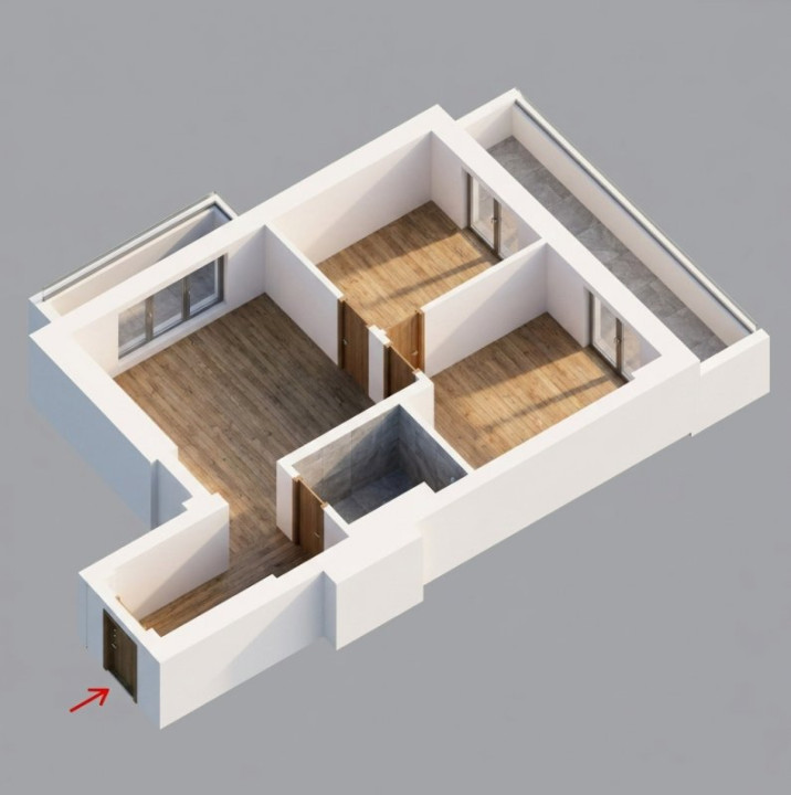 Apartament cu 3 camere,70 mp,etaj 2 in Sun Lake Residence