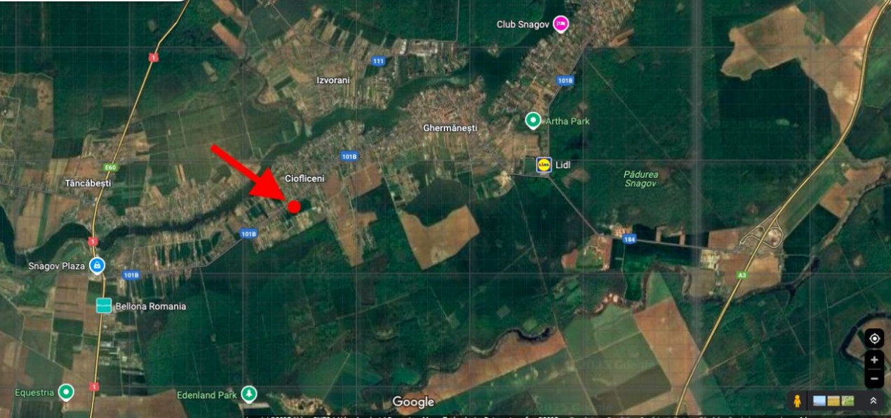 Teren 1.570mp la strada principală, dublă deschidere, Ciofliceni - Snagov!