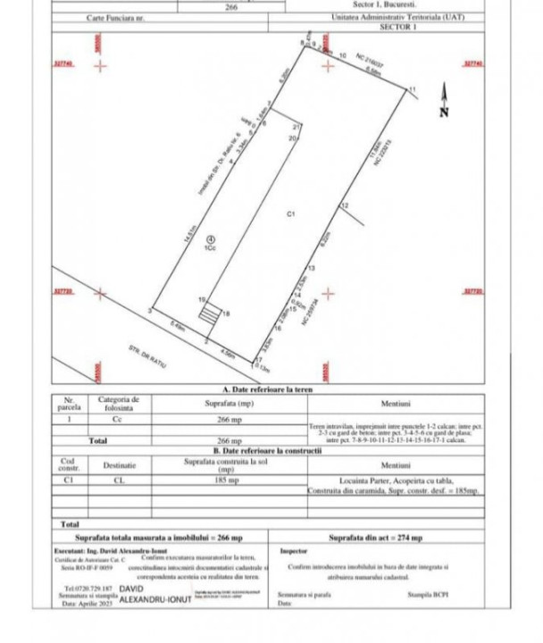 Teren 525 mp cu case demolabile strada Ion Ratiu Witting Gara De Nord