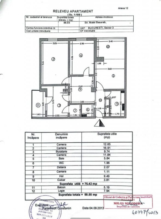 APARTAMENT 3 CAMERE - UNIRII – MATEI BASARAB | BLOC 2001 | PARCARE | BUNCAR