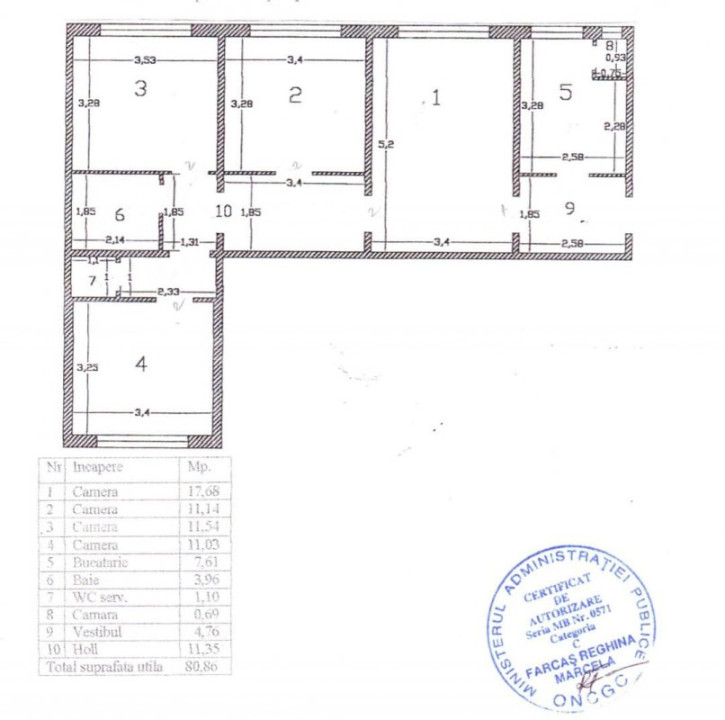 Apartament 4 camere, renovat, nemobilat | Lacul Tei 