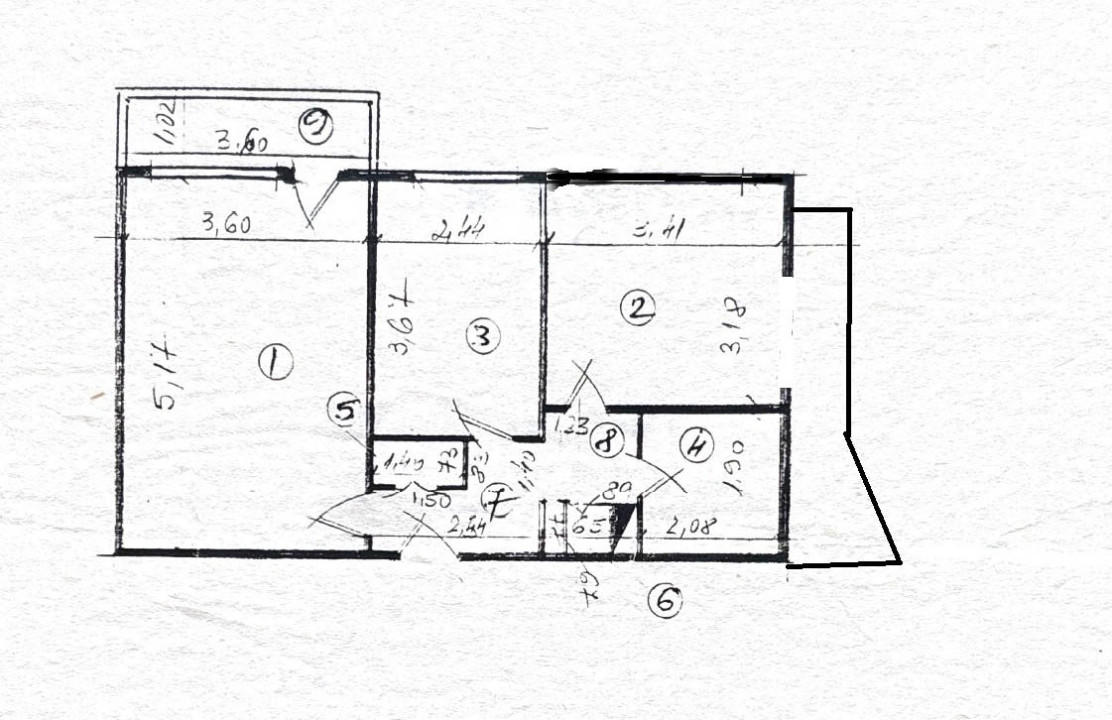 Crangasi-apartament 2 camere,decomandat,la 14 min de Metrou,an 1984
