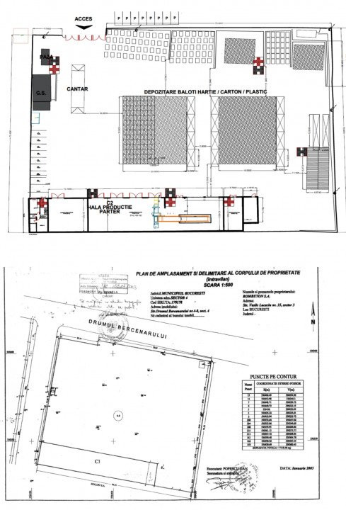 Platforma industriala, 7000 mp teren asfaltat + 1000 mp Hala si Birou