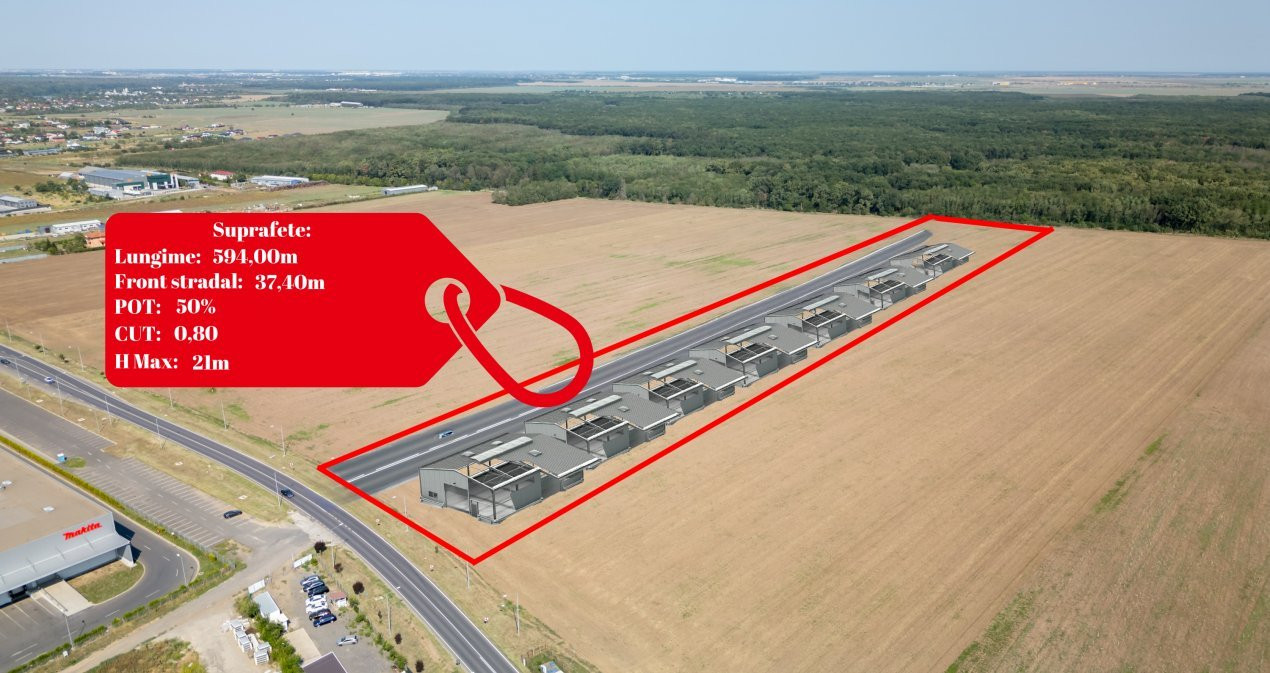 Teren Vanzare Intravilan Branesti investitie Zona Industriala Makita