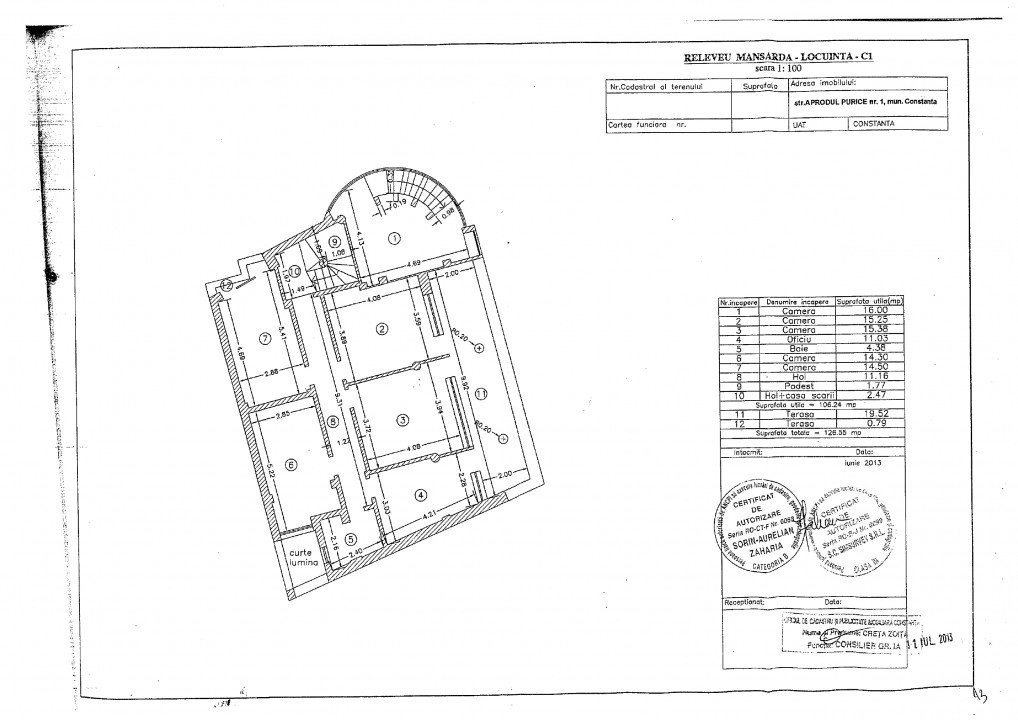 Vila de vanzare in centrul Constantei S+P+2+M ideala pentru investitie